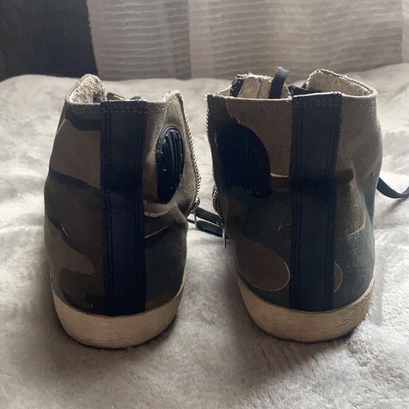 Golden Goose High Top Camo/Zebra Zip Up Sneakers - Picture 3 of 5